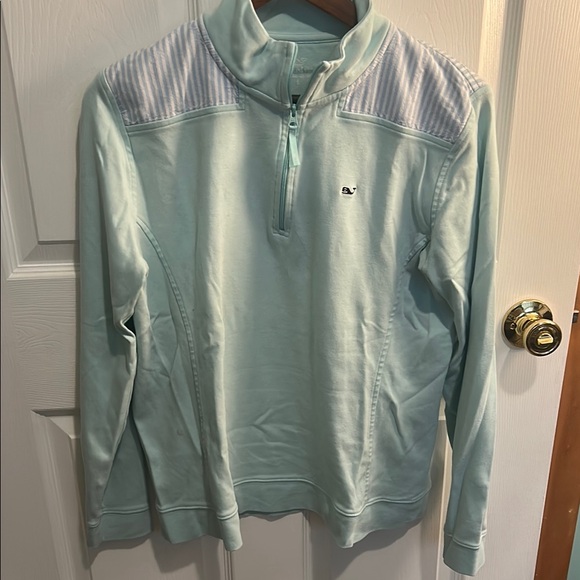 Vineyard Vines- Light Blue Quarter-Zip Pullover - Picture 1 of 5